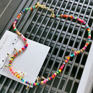 Kendra Scott Reece Choker Necklace Gold Neon Mix